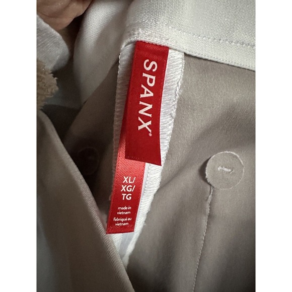 Spanx Women’s On-the-Go Kick Flare Pull On Pant White Stretch XL Tall NWT $148 - Picture 13 of 16